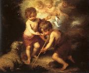Bartolome Esteban Murillo The Holy Children with a Shell oil painting artist